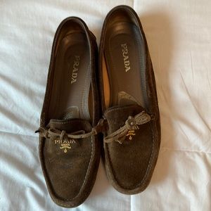 Women’s Prada loafers brown suede 8.5